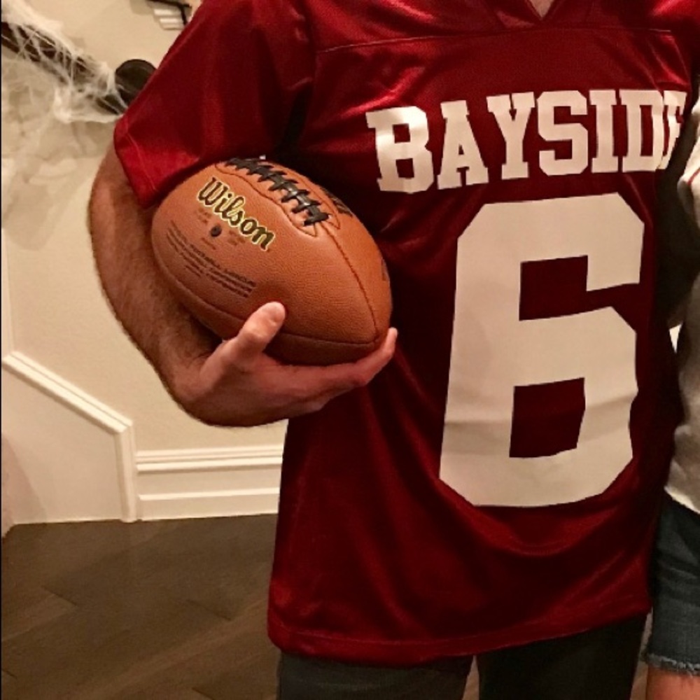 Saved By The Bell AC Slater Bayside Tigers Football Jersey Costume Size Large